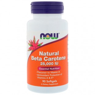NOW Нау Бета-каротин (NAT BETA CAROTENE 25000 ) капсулы  №90