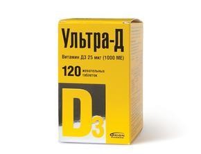 Ультра-Д (витамин Д) 1000 таблетки  №120