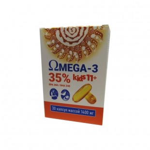 Миролла Океаника Омега 3 детская 35% (kids 11+) капсулы  1400 мг №30