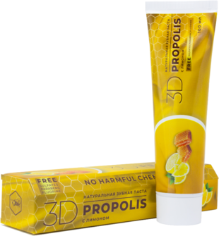 Зубная паста с лимоном и прополисом «3D PROPOLIS» 100 мл