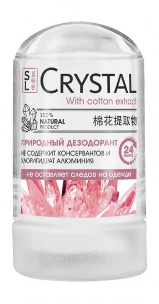 Секреты лан crystal deodorant stick дезодорант минеральный д/тела с экстрактом хлопка 60 г