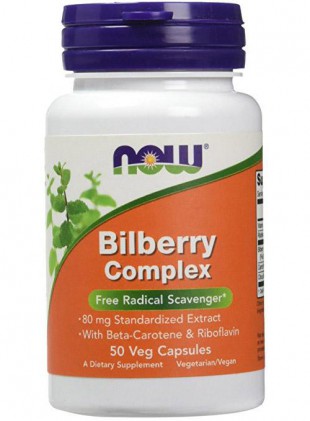 NOW Черника Комплекс 80мг  (BILBERRY COMP ) капсулы  №50