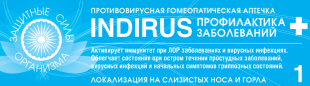 Противовирусная гомеопатическая аптечка Индирус( профилактика заболеваний) гранулы 