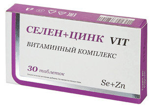 Селен+Цинк VIT, витаминный комплекс таблетки  №30
