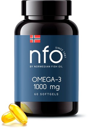 NFO Норведжиан фиш ойл (рыбий жир) Омега-3 капсулы  1000 мг №60