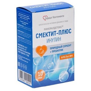 Смектит-плюс инулин (природный сорбент+пребиотик) апельсин порошок  №10