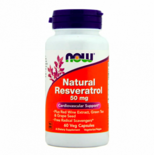NOW Нау Простейд  (NATURAL RESVERATROL 50 MG ) капсулы  №60