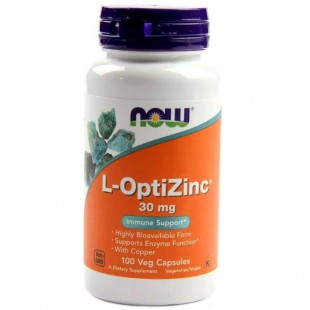 NOW Нау L-Оптицинк (L-OPTIZINC(R) 30mg + COPPER ) капсулы  №100