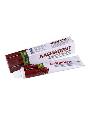 AASHADENT зубная паста, Гвоздика, Барлерия, Мята 100 г