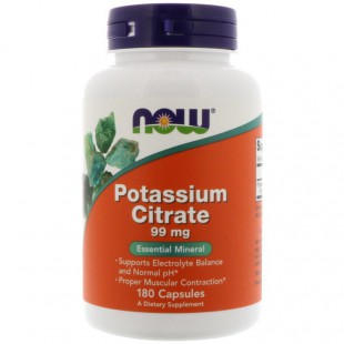 NOW Нау Калия Цитрат  (POTASSIUM CITRATE CAPS ) капсулы  №180