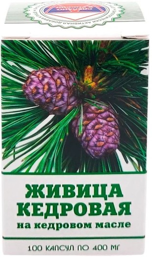 Живица кедровая на кедровом масле капсулы  400 мг №100