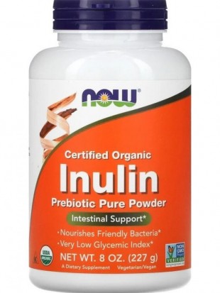 NOW  Нау Инулин-пребиотик пор. 227г (INULIN POWDER ORG PURE FOS) порошок  227 г