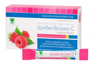 АРНЕБИЯ ВИТАМИН С со вкусом малины, растворимый порошок для приготовления напитка №10